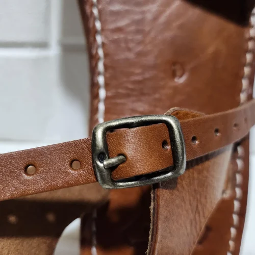 Women’s Buckled Moroccan Leather Summer Flats